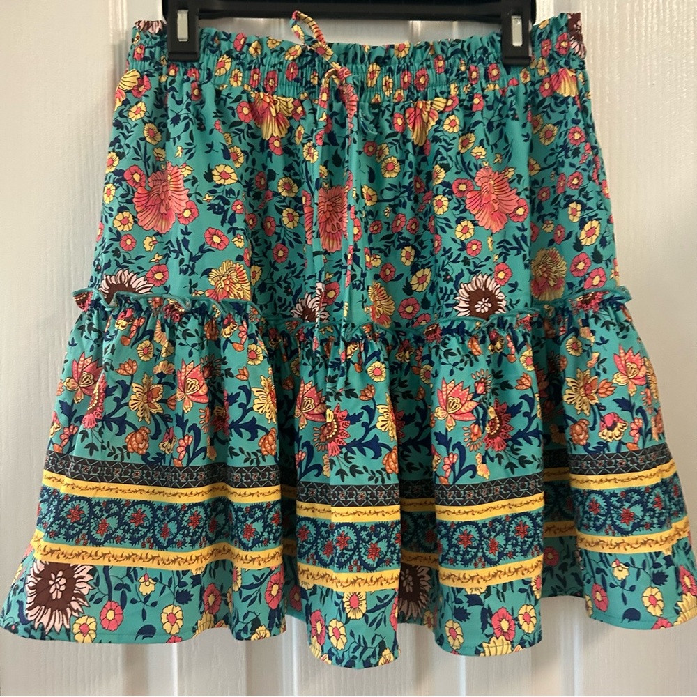 Cupshe Floral Print Skirt - Multicolor Size L